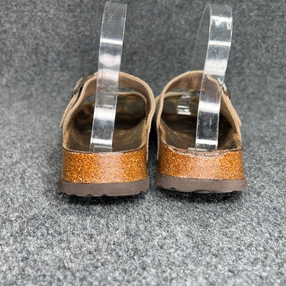 Betula Arizona Sandals Women's Size 8.5 Tan Suede Buckle Strap Slide Flip Flops - Picture 5 of 12